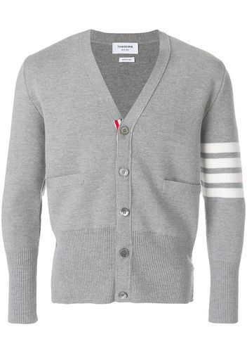 Thom Browne Cardigan mit Logo-Streifen - Grau