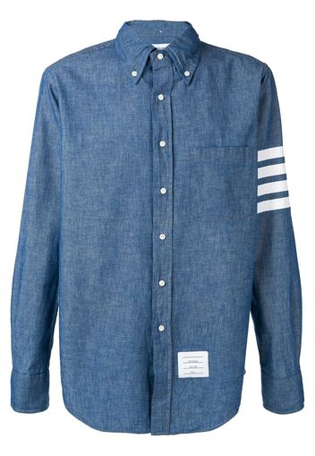 Thom Browne Gerades Chambray-Hemd - Blau