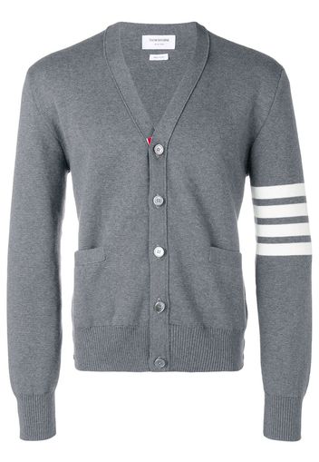 Thom Browne Gestreifter Cardigan - Grau