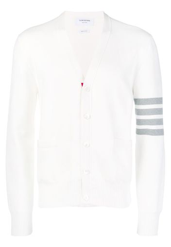 Thom Browne Gestreifter Cardigan - Weiß