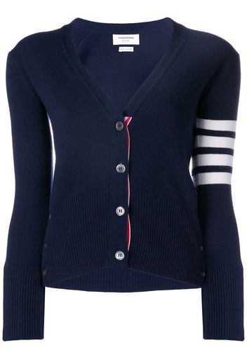 Thom Browne Kaschmircardigan mit Logo-Streifen - Blau