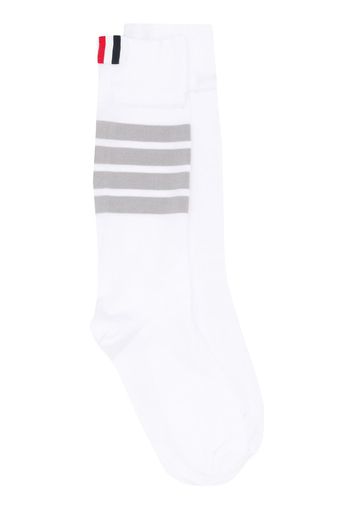 Thom Browne Socken mit Logo-Streifen - Weiß