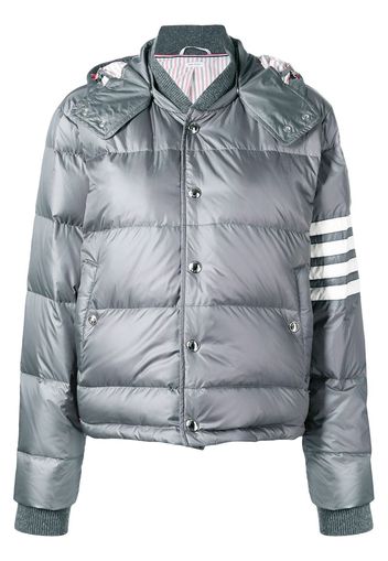 Thom Browne Bomberjacke mit Logo-Streifen - Grau