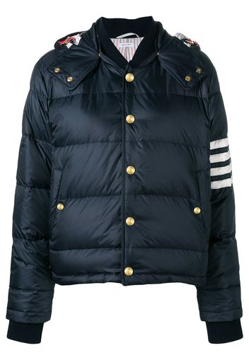 Thom Browne Bomberjacke mit Logo-Streifen - Blau