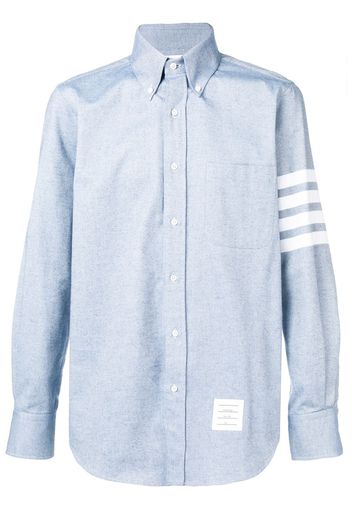 Thom Browne Flanell-Hemd mit Streifen - Blau