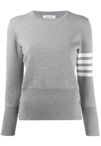 Thom Browne Pullover mit Logo-Streifen - Grau