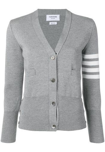 Thom Browne Cardigan mit Logo-Streifen - Grau