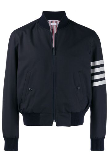 Thom Browne 4-Bar plain weave suiting bomber jacket - Blau