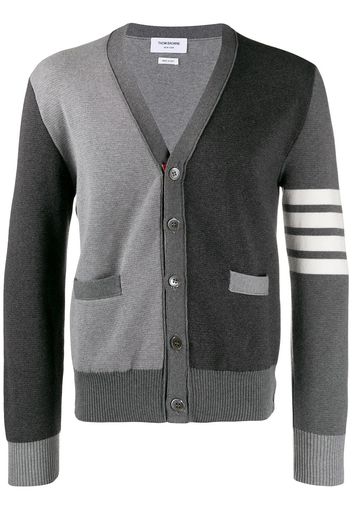 Thom Browne 4-Bar V-neck cardigan - 982 TONAL GREY