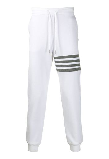 Thom Browne 4-Bar waffle stitch track pants - Weiß