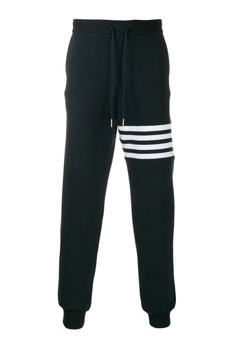 Thom Browne 4-Bar waffle stitch track pants - Blau