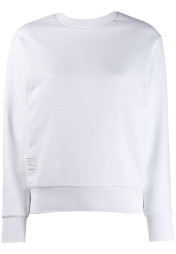 Thom Browne Sweatshirt mit rundem Ausschnitt - Weiß