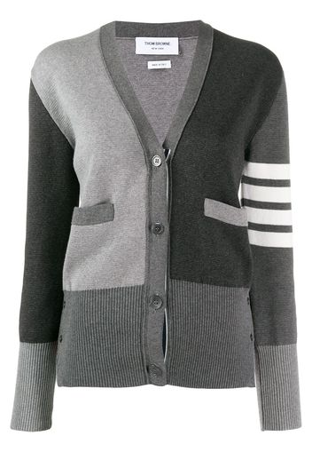 Thom Browne Cardigan mit Logo-Streifen - Grau