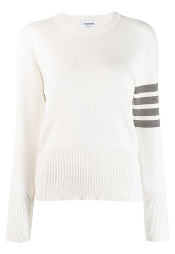 Thom Browne Pullover mit Rundhalsausschnitt - Weiß