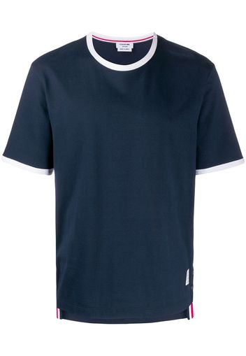 Thom Browne T-Shirt mit Kontrastdetails - Blau