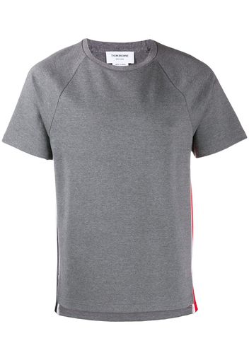 Thom Browne T-Shirt mit RWB-Streifen - Grau