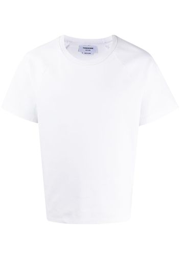 Thom Browne T-Shirt mit RWB-Streifen - Weiß