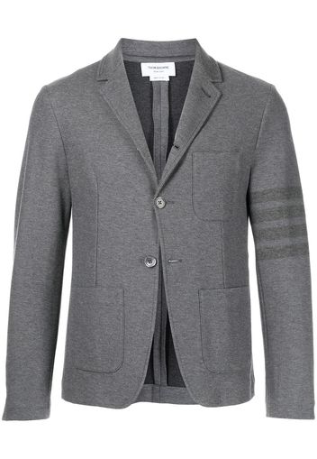 Thom Browne MEIDUM GREY DOUBLE FACE TECH TWILL TONAL 4-BAR JACKET - Grau