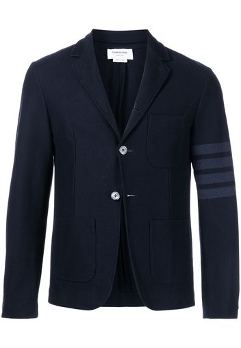 Thom Browne NAVY DOUBLE FACE TECH TWILL TONAL 4-BAR JACKET - Blau