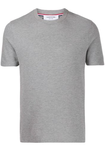 Thom Browne Pikee-T-Shirt mit Streifen - Grau