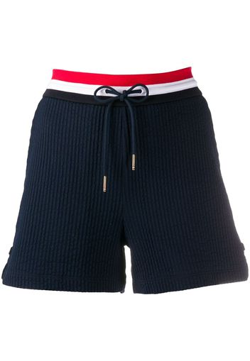 Thom Browne Joggingshorts mit geripptem Bund - Blau