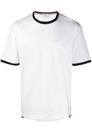 Thom Browne T-Shirt mit Kontrasträndern - Weiß