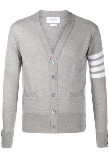 Thom Browne Merinocardigan mit V-Ausschnitt - Grau