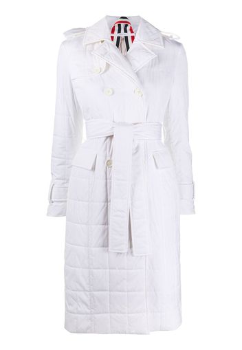 Thom Browne Klassischer Trenchcoat - Weiß