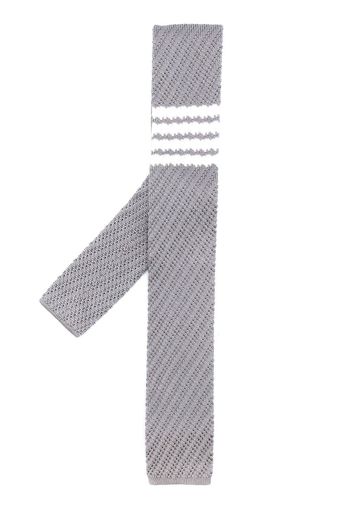 Thom Browne Seidenkrawatte mit Streifen - Grau