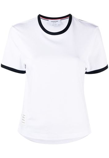 Thom Browne T-Shirt mit asymmetrischem Saum - Weiß