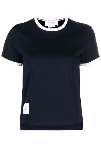 Thom Browne T-Shirt mit asymmetrischem Saum - Blau