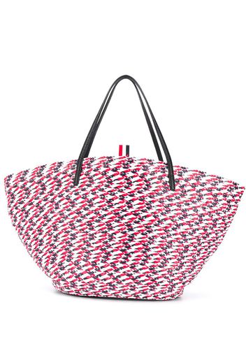 Thom Browne Handtasche aus Raffiabast - Rot