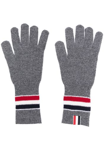 Thom Browne Handschuhe mit Streifen - Grau