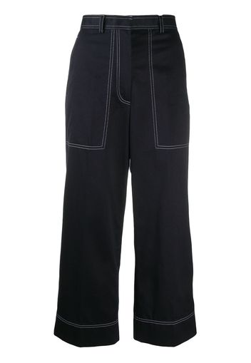 Thom Browne Cropped-Hose mit Kontrastnähten - Blau