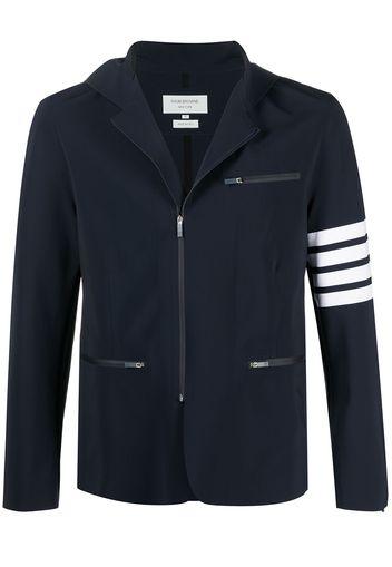 Thom Browne Sportjacke mit Kapuze - Blau