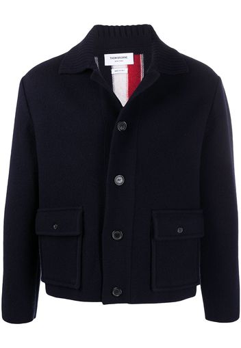 Thom Browne Hemdjacke mit RWB-Streifen - Blau