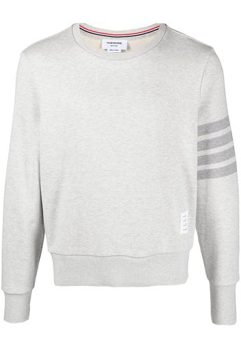 Thom Browne Sweatshirt mit Logo-Streifen - Grau