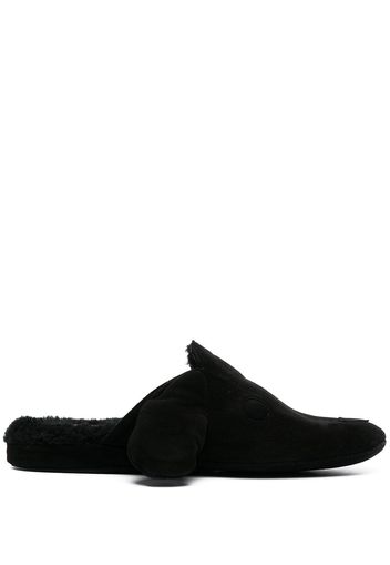 Thom Browne Slipper aus Wildleder - Schwarz