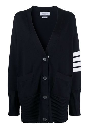 Thom Browne Gestreifter Oversized-Cardigan - Blau