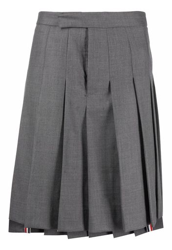 Thom Browne high-low hem pleated skirt - Grau