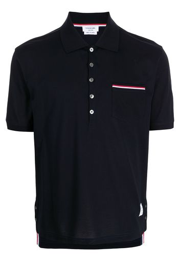 Thom Browne Poloshirt mit Streifendetail - Blau