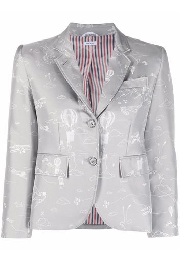 Thom Browne Blazer aus Seide - Grau