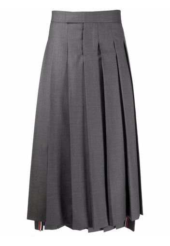 Thom Browne BACKSTRAP ANKLE LENGTH PLEATED SKIRT IN SUPER 120s TWILL - Grau