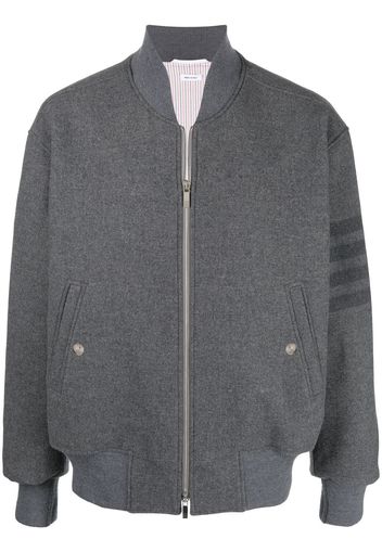 Thom Browne OVERSIZED BLOUSON JACKET W/ 4BAR IN DOUBLE FACE MELTON - Grau