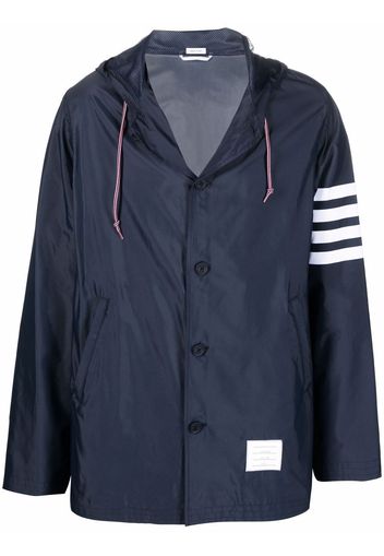 Thom Browne Kapuzenjacke mit Streifen - Blau