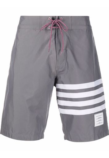 Thom Browne BOARD SHORT W/ DRAWSTRING WAIST & 4BAR IN SWIM TECH - Rot