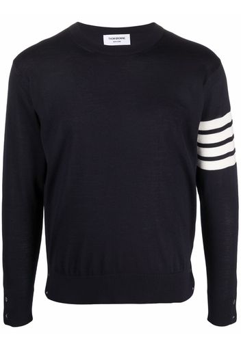 Thom Browne Gestrickter Pullover mit Streifen - Blau