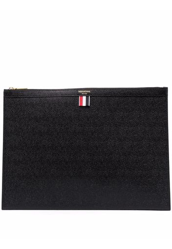 Thom Browne Laptoptasche mit Streifen - Schwarz