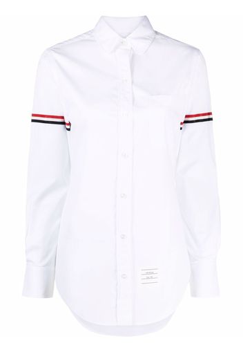 Thom Browne Gestreiftes RWB Hemd - Weiß