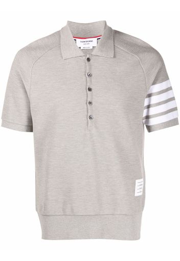 Thom Browne Poloshirt mit Streifen - Grau